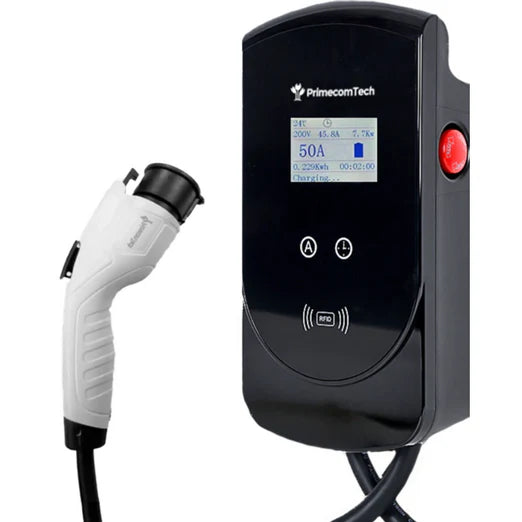 Primecom 50 or 80 Amp Level 2 EV Charger -  50 Feet Cord Lengths