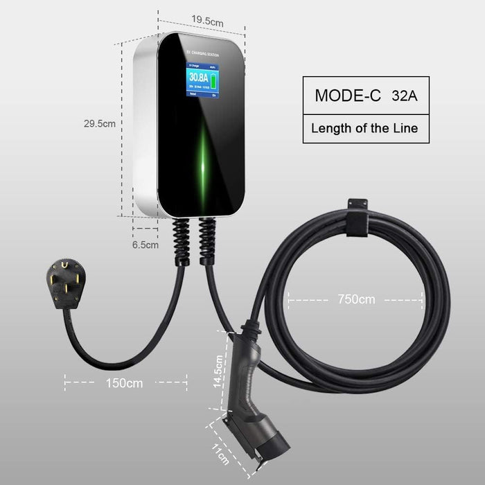 32 Amp Smart EV Wall Charging Station