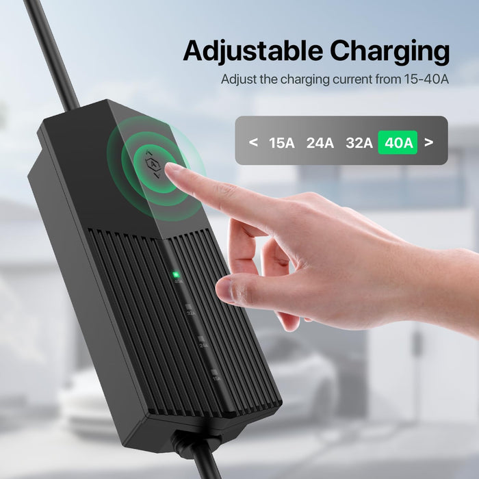 40 Amp Tesla EV Charger – NACS Connector | 30ft - 40ft - 50ft Cord | Level 2 Home Charging (NEMA 14-50 / 10-50 / 6-50)