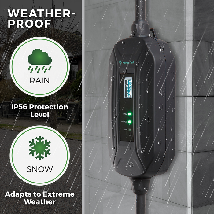 Primecom.Tech 16 Amp Level 2 Electric Vehicle (EV) Charger 3X to 4X faster 220 Volt 30', 40', 50' Feet Lengths