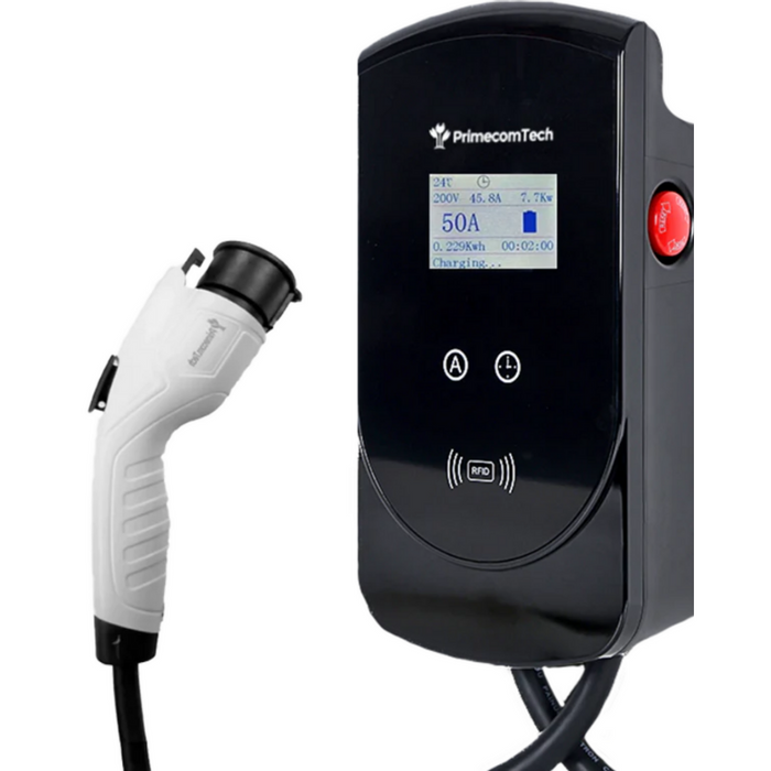 Primecom 50 or 80 Amp Level 2 EV Charger -  50 Feet Cord Lengths