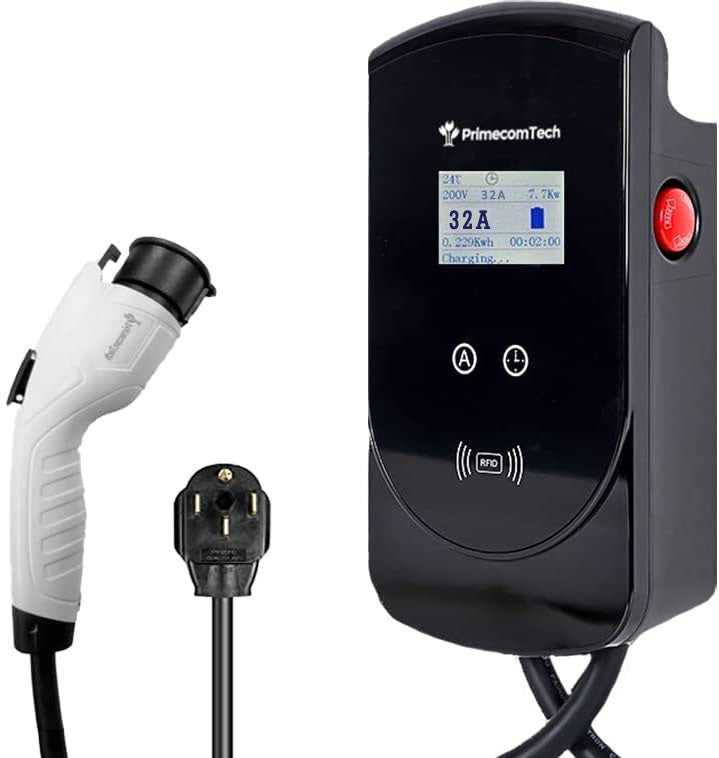 Primecom 32 & 40 Amp Level 2 EV Charger | 220 Volt | 25 & 30 Feet