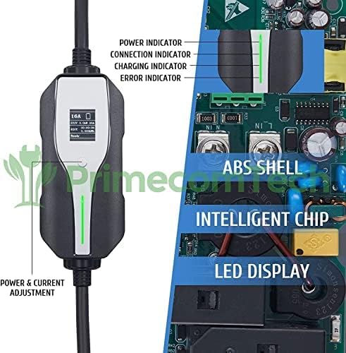 Primecom Level-2 32A Adjustable EV Charger, Type-2 IEC 62196, 10M, 220V