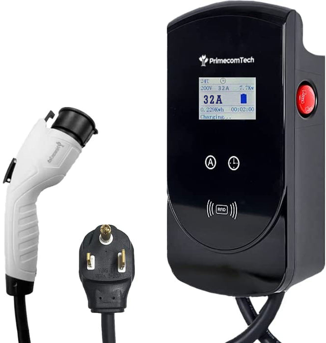 Primecom 32 & 40 Amp Level 2 EV Charger | 220 Volt | 25 & 30 Feet Length