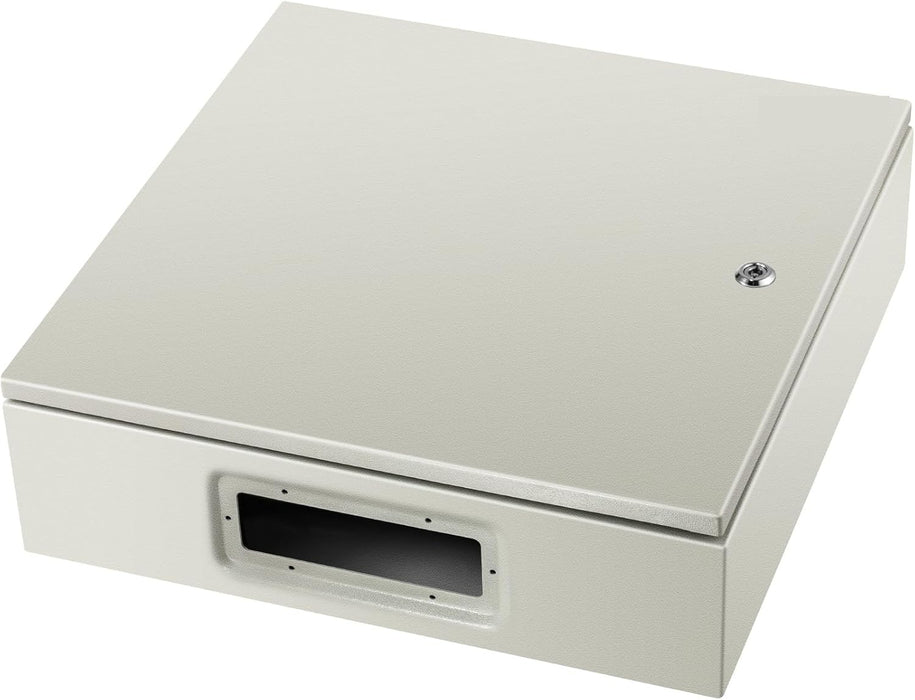 Primecom Steel Enclosure 20"x20"x6'' NEMA4X Steel Electrical Box Electrical Box, IP66 Waterproof, Dustproof, Outdoor/Indoor Electrical Junction Box, w/ Mounting Plate