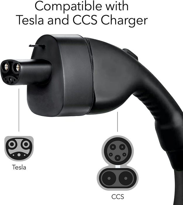 Buy Tendak CCS to Tesla Adapter, Up to 200KW CCS1 to Tesla Adapter for Tesla  Model X/S/Y/3, DC Fast Charging CCS Plug Adapter with Organizer Bag,  Compatible with Level 3 Fast Charging
