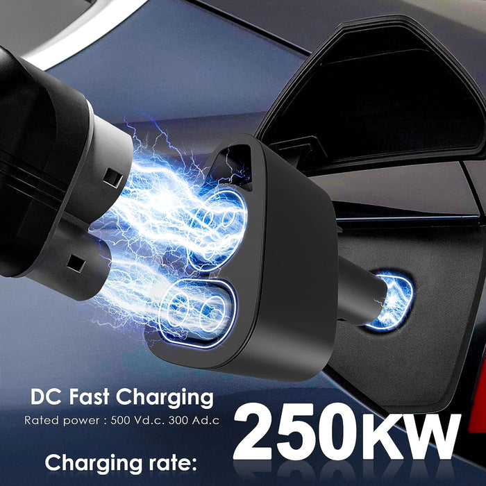 CCS1 to Tesla Adapter, Max 250kW/300A/500V DC Fast Charging for Tesla Model 3/Y/S/X