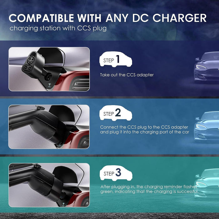 Css Adapter For Tesla CCS1 to Tesla Adapter, Max 250kW/300A/500V DC Fast Charging for Tesla ...