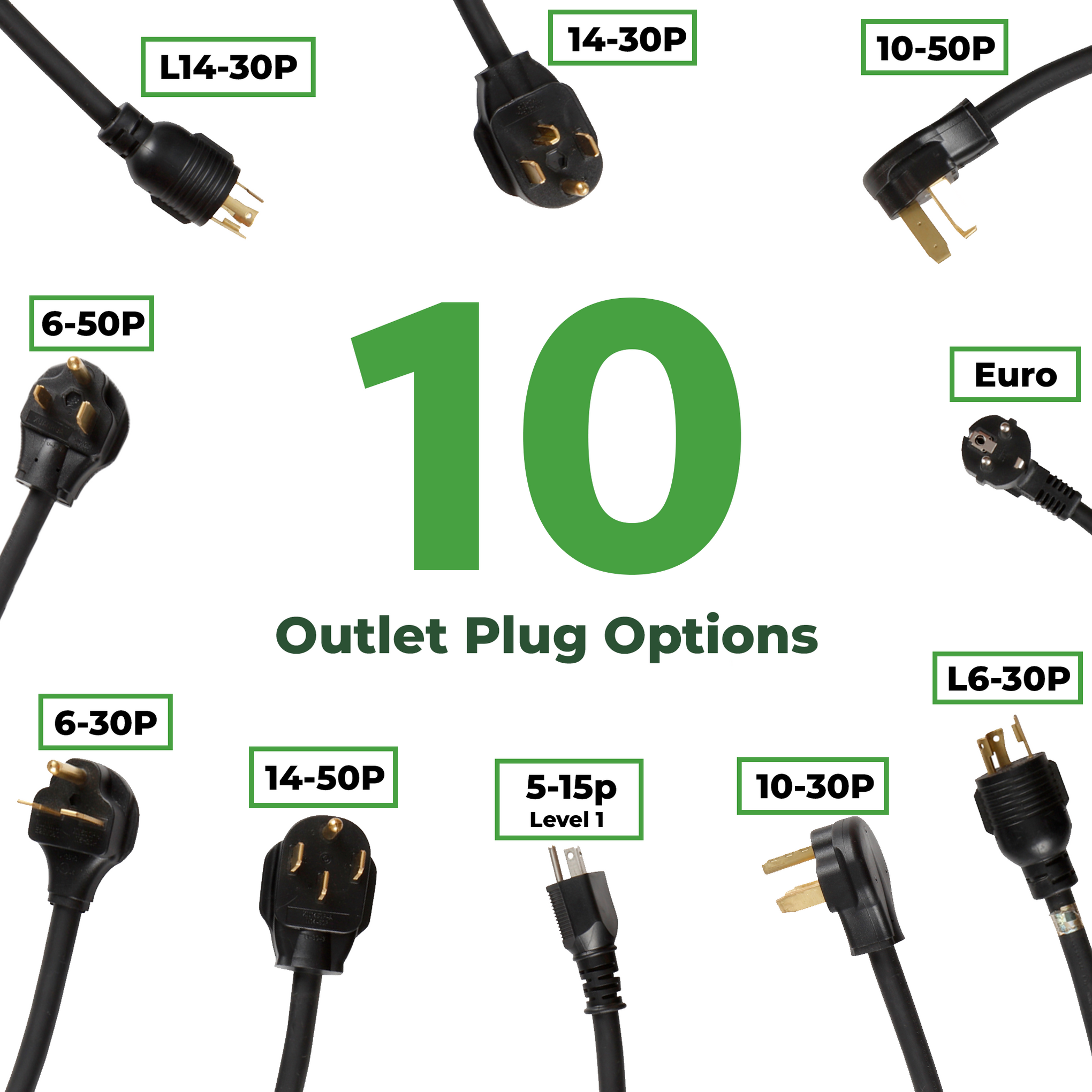 Primecom Level 2 EV Charger 220 Volt 30', 40', 50' Feet Lengths ...