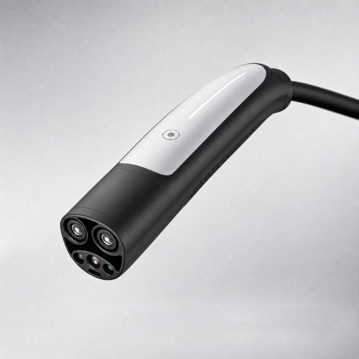 Primecom native NACS charging connector for Tesla Model Y