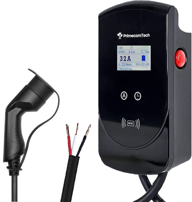 Primecom 32 & 40 Amp Level 2 EV Charger | 220 Volt | 25 & 30 Feet Length