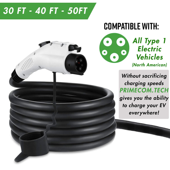 Primecom 32 Amp Level 2 Electric Vehicle (EV) Charger Amperage Adjustable