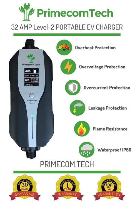 Level 2 Electric Vehicle (EV) Charger PRIMECOMTECH